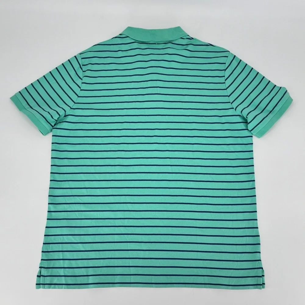 Polo Ralph Lauren Classic Fit Polo Shirt Green Stripe Large Pony‎